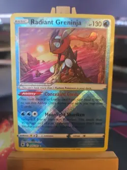 Pokemon TCG Radiant Greninja Holo Rare Card Swsh10: Astral Radiance 046/189 NM - Image 1