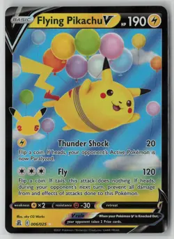 Flying Pikachu V 006/025 Pokemon Celebrations Rare V Near Mint Card (NM) 1 - Image 1