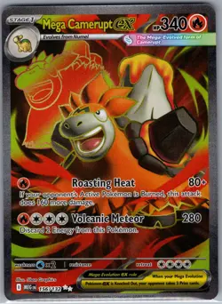 Mega Camerupt ex 156/132 ME01: Mega Evolution - Pokemon Card - NM - Image 1