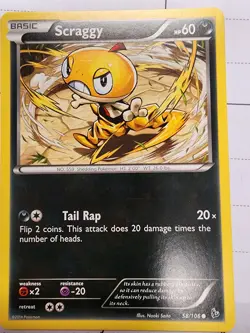 Pokemon Scraggy Flashfire 2014 Card 58/106 XY - Image 1