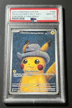 PSA 10 VAN GOGH PIKACHU WITH GREY FELT HAT SVP EN 085 PROMO POKEMON CARD ENGLISH - Image 1