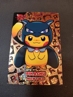 Pikachu Poncho Mewtwo Gold Holo Team Rocket Card Database Peru Pokemon - Image 1