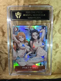 NAMI x HANCOCK One Piece Waifu Goddess CUSTOM CARD Gold/Black Label - Image 1