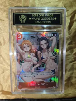 NAMI x HANCOCK One Piece Waifu Goddess CUSTOM CARD Gold/Black Label - Image 2