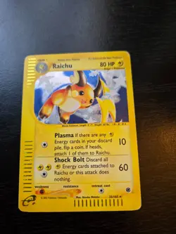 HOLO Expedition Raichu 113/128 e Series - Pokemon Card - Image 1