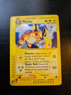 HOLO Expedition Raichu 113/128 e Series - Pokemon Card - Image 2