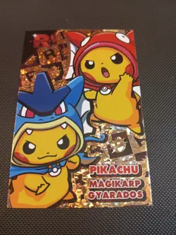 Pikachu Poncho Magikarp Gyarados Gold Holo Team Rocket Card Database Peru - Image 1