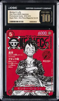 2025 ONE PIECE JAPANESE PROMO CARDS #ST21-014 MONKEY D. LUFFY CGC 10 PRISTINE - Image 1