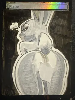 MTG Altered Art Anime Judy Hopps Hand drawn - Image 1