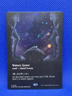 Magic the Gathering Watery Grave (Borderless) (Galaxy Foil) Edge of Eternities - Image 2