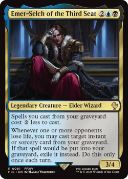 MTG 1x Emet-Selch of the Third Seat SURGE FOIL (M/NM) Commander Final Fantasy - Image 1