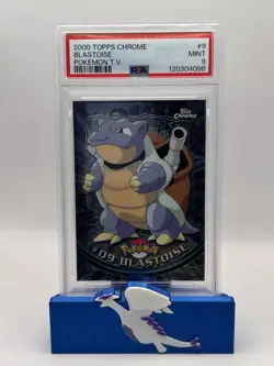 2000 TOPPS CHROME POKEMON T.V. #9 BLASTOISE PSA 9 HOLO MINT - Image 1