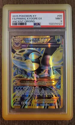 Primal Kyogre EX 96/98 Full Art Pokemon XY Ancient Origins PSA 9 MINT Clean w/gu - Image 1