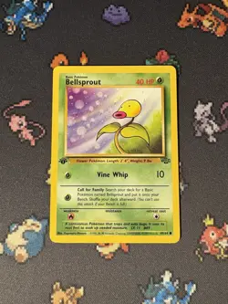 Pokemon Cards Bellsprout 49/64 Jungle FIRST EDITION WOTC - (NM-) - Image 1