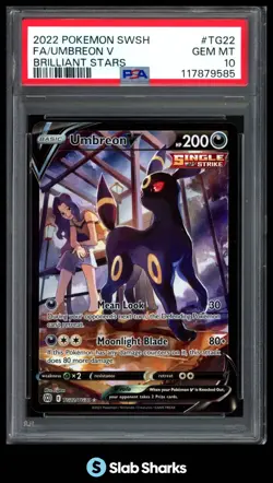2022 POKEMON BRILLIANT STARS #TG22/TG30 UMBREON V TRAINER GALLERY PSA 10 - Image 1