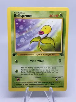 🍀 Bellsprout 49/64 Jungle 1st Edition Stamp Non Holo Foil Pokemon 1999 Vintage - Image 1