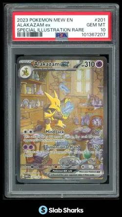 2023 POKEMON SV 151 #201/165 ALAKAZAM EX SPECIAL ILLUSTRATION RARE PSA 10 - Image 1