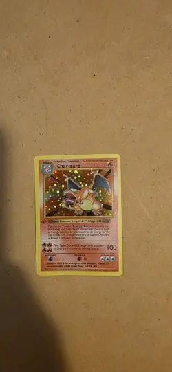 1st Edition Base Set Shadowless Charizard 4/102 CUSTOM REPLICA ART Pokemon MINT - Image 2