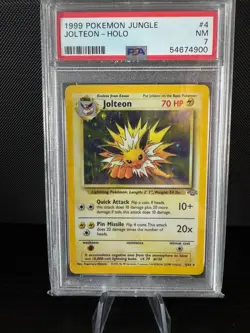 1999 Pokemon TCG | Jolteon Holo 4/64 | Jungle | PSA 7 NM - Image 1
