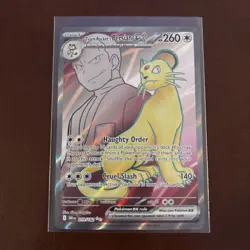 Pokemon TCG Destined Rivals Team Rocket's Persian Ex 219/182 Ultra Rare Full Art - Image 1