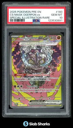 2025 POKEMON SV - PRE EN CORNERSTONE MASK OGERPON EX SPECIAL IR PSA 10 - Image 1