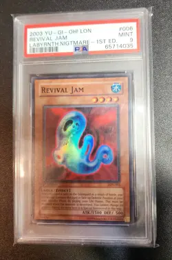 2003 Yugioh LON Revival Jam #006 Labyrinth Nightmare 1st edition PSA 9 Mint - Image 1