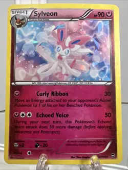 Sylveon 72/111 XY Furious Fists Cracked Ice Holo 2014 Pokemon Card LP - Image 1
