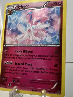 Sylveon 72/111 XY Furious Fists Cracked Ice Holo 2014 Pokemon Card LP - Image 3
