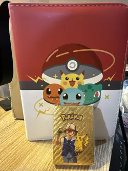 Pokemon Card 3-Ring Small Card Binder-4 pockets -50 sleeves & Cards - Image 1