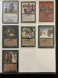 MTG-9 Lot Of 7 Signed Dan Frazier Magic The Gathering Cards (MTG) - Image 1