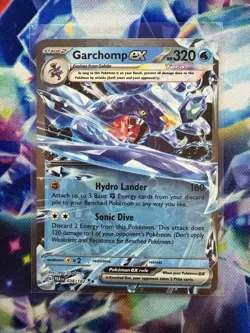 Pokemon Garchomp EX Holo Double Rare Card 038/182 Sv04: Paradox Rift - Image 1