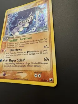 Pokemon EX Unseen Forces Poliwrath Stamped Reverse Holo Card 11/115 2005 - Image 3