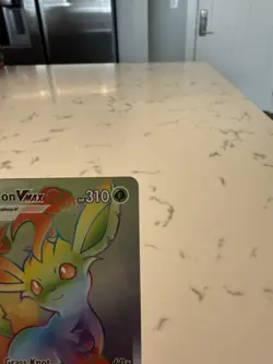 Pokemon TCG Leafeon VMAX Rainbow Secret Rare Holo Card Evolving Skies 204/203 - Image 3