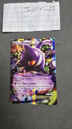 Pokemon Gengar EX TCG Phantom Forces Ultra Rare Holo Card 34/119 NM Condition - Image 2