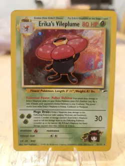 Pokemon Karte/card - Erika's Vileplume 5/132 Gym Heroes Holo - LP - Image 1