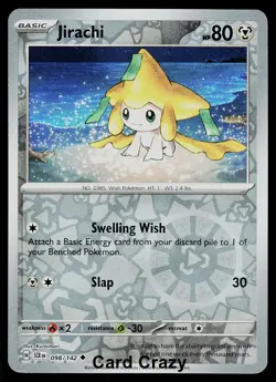 Jirachi 098/142 - Stellar Crown - Reverse Holo Pokemon Card - Near Mint (NM) - Image 1