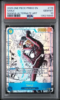 2025 ONE PIECE PRB02-PREMIUM ONE PIECE CARD THE BEST- VOL.2 SANJI PSA 10 - Image 1