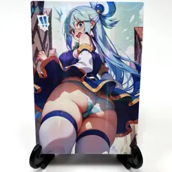 KonoSuba Aqua Sexy Hot Anime Waifu Girl Doujin Lewd Goddess Story ACG Art Card - Image 2