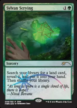 Sylvan Scrying - Foil FNM 2016 Magic mtg Heavy Play, English FNM Promos x1 - Image 1
