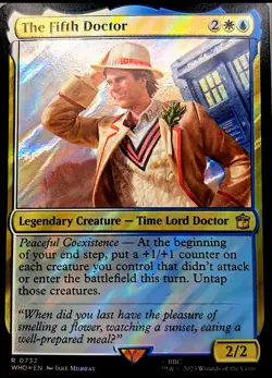 The Fifth Doctor (SURGE FOIL) MTG WHO | Azorius EDH Commander +1+1 Counter Untap - Image 1