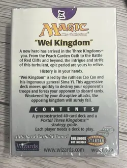 MTG Portal Three Kingdoms Theme Deck Wei Kingdom (ENGLISH) Sealed NIB Magic - Image 2
