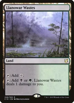 1x Llanowar Wastes NM Eng MTG - Commander 2019 - Image 1