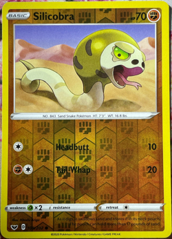 Silicobra Reverse Holo - 108/202 - Sword & Shield Base Pokemon 2020 - Image 1