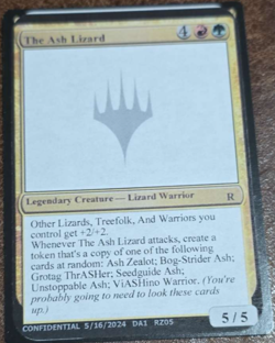 The Ash Lizard, Unknown Event Playtest MTG - Image 1