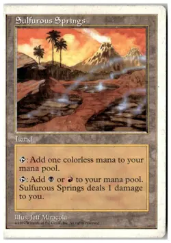 MTG Sulfurous Springs - Fifth Edition Moderately Played English - Image 1