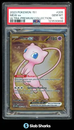 2023 POKEMON SV 151 - MEW EN #205/165 MEW EX ULTRA PREM COLL. HYPER RARE PSA 10 - Image 1