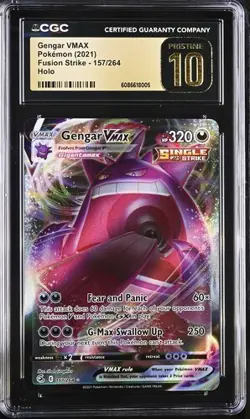 Gengar VMAX 157/264 | CGC PRISTINE 10 | Pokemon Fusion Strike - Image 1
