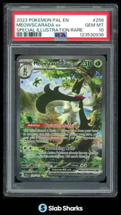 2023 POKEMON SCARLET & VIOLET PALDEA EVOLVED #256/193 MEOWSCARADA EX SIR PSA 10 - Image 1