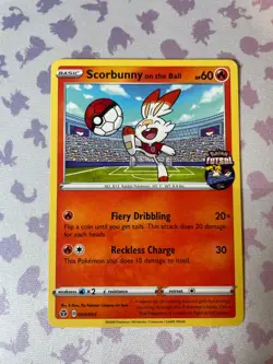 Scorbunny On The Ball - 004/005 - Futsal Promo - Pokemon TCG Card NM Rare UK - Image 2