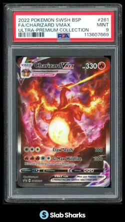 POKEMON SWORD & SHIELD BLACK STAR PROMOS SWSH261 CHARIZARD VMAX PSA 9 - Image 1